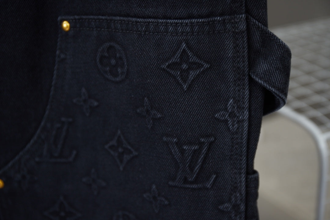 Louis Vuitton Monogram Embossed Denim Cargo Pants