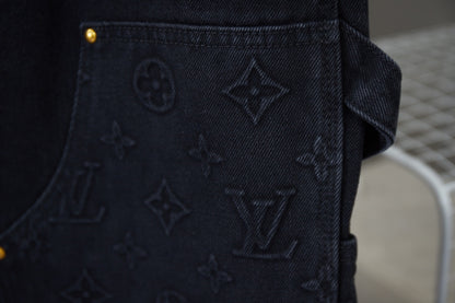 Louis Vuitton Monogram Embossed Denim Cargo Pants