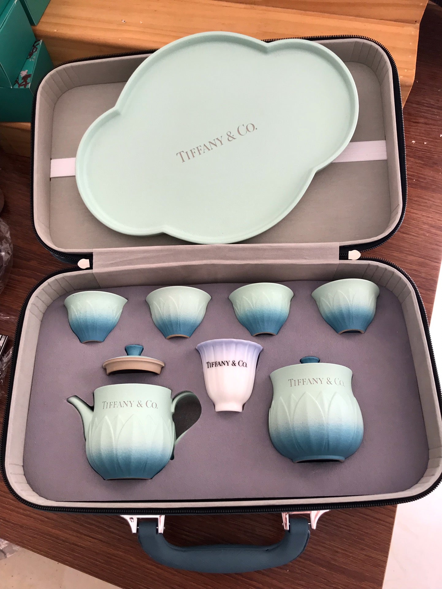 Tiffany & Co. Gradient Ceramic Travel Tea Set