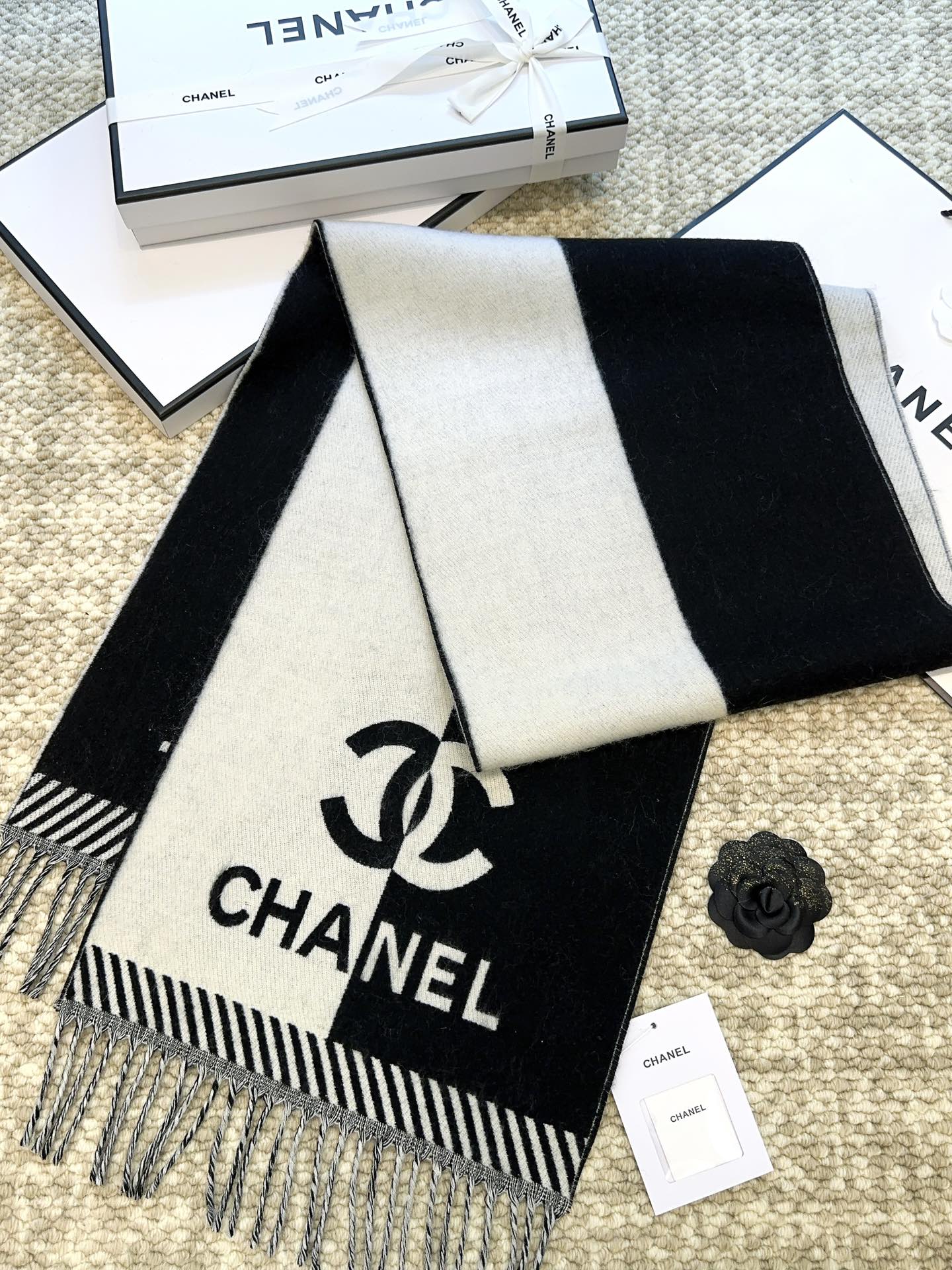 Chanel Double-Sided Jacquard Scarf