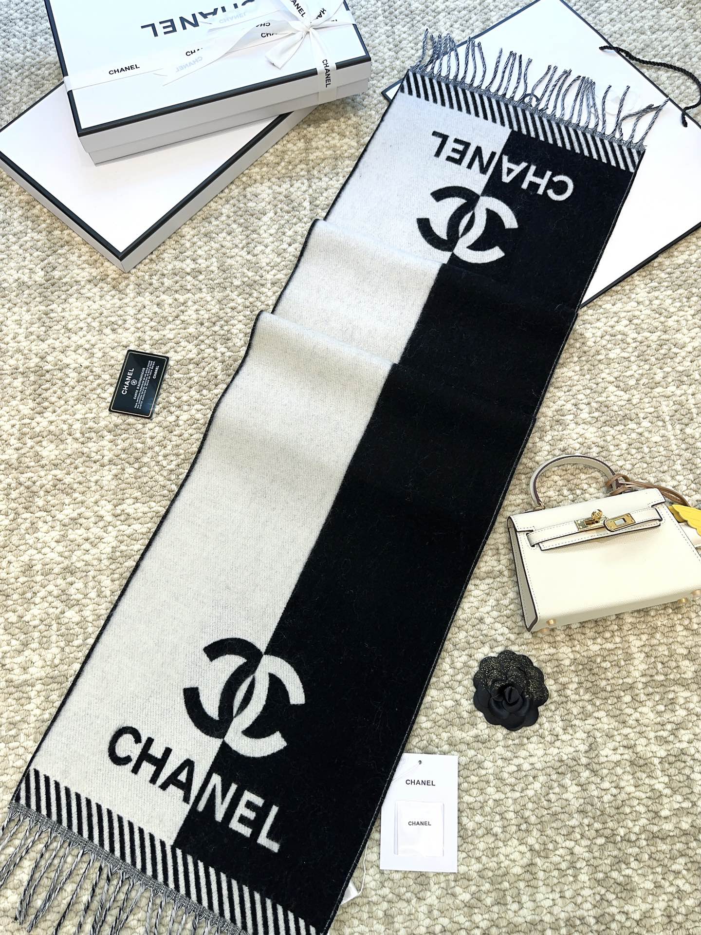 Chanel Double-Sided Jacquard Scarf