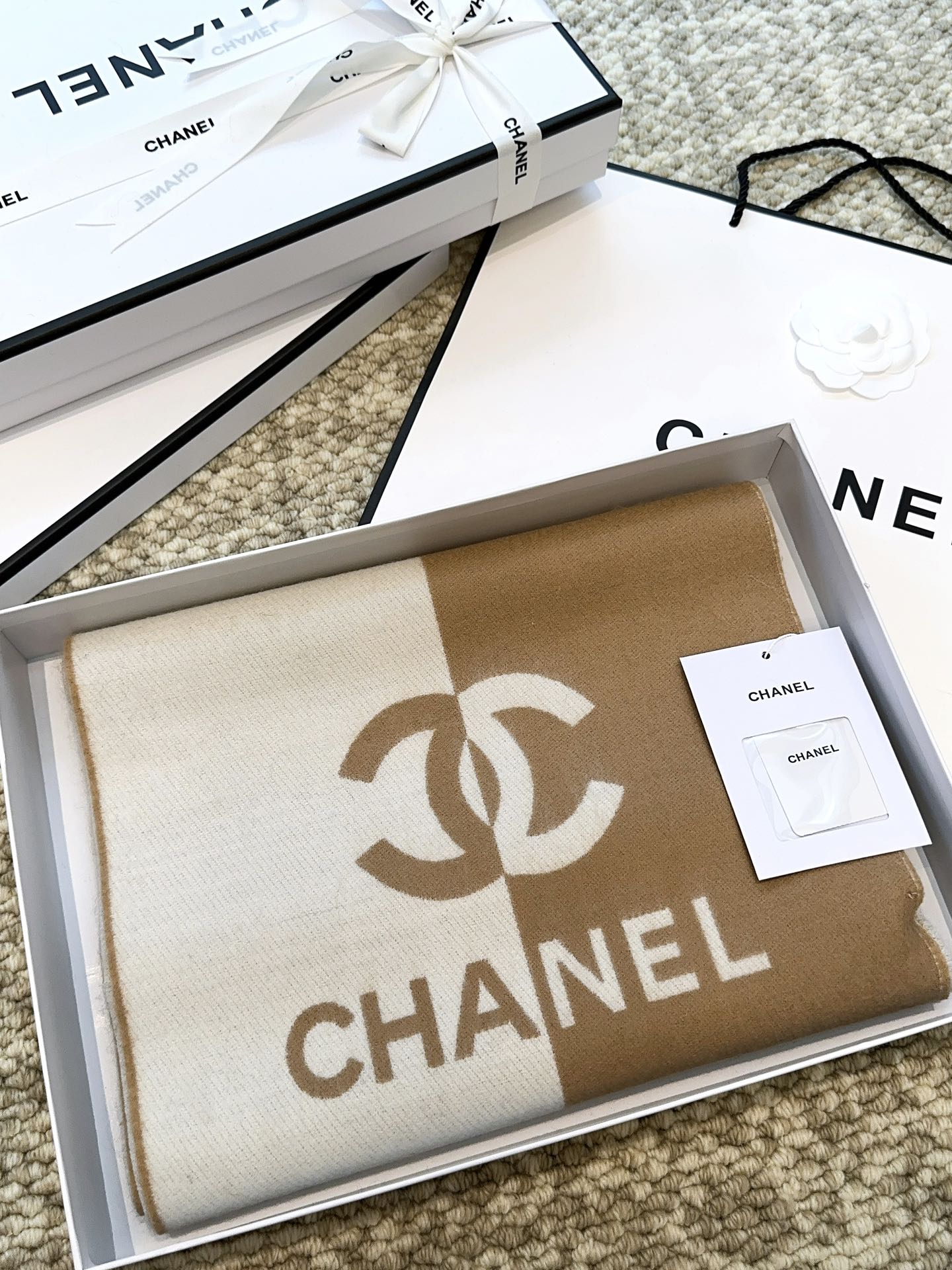 Chanel Double-Sided Jacquard Scarf