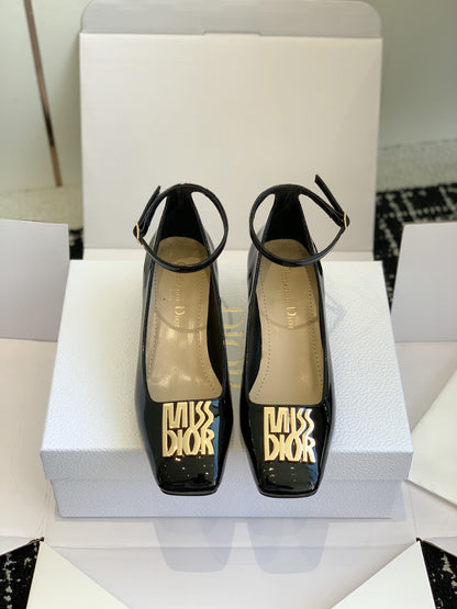 Dior MISS DIOR Chunky Heel Mary Jane Flats – 24SS