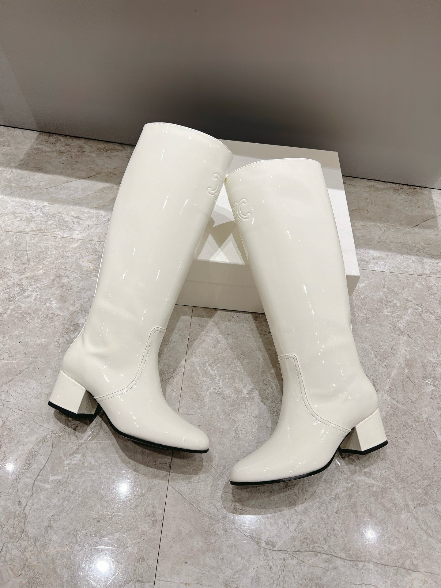 Celine Retro Chunky Heel Knee-High Boots – 24FW