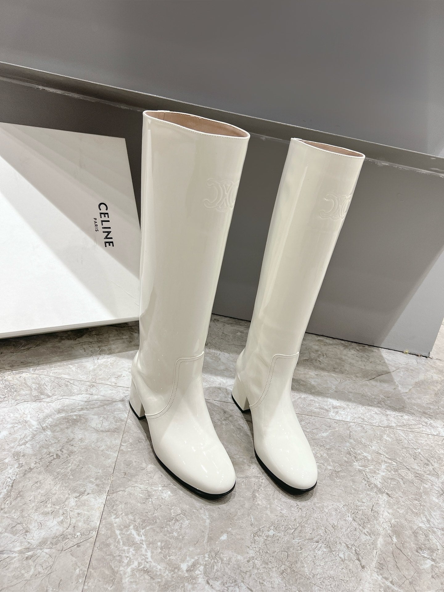 Celine Retro Chunky Heel Knee-High Boots – 24FW