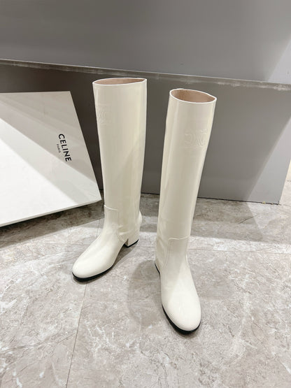 Celine Retro Chunky Heel Knee-High Boots – 24FW