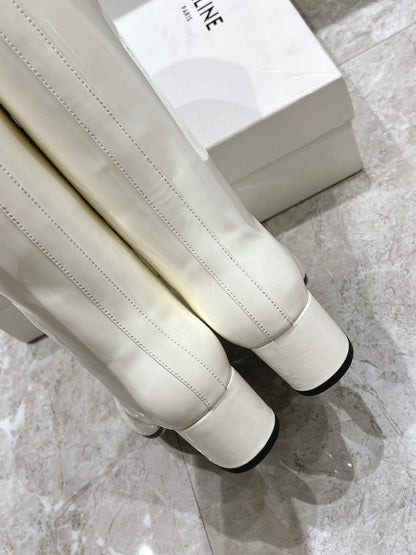 Celine Retro Chunky Heel Knee-High Boots – 24FW