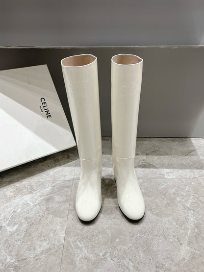 Celine Retro Chunky Heel Knee-High Boots – 24FW