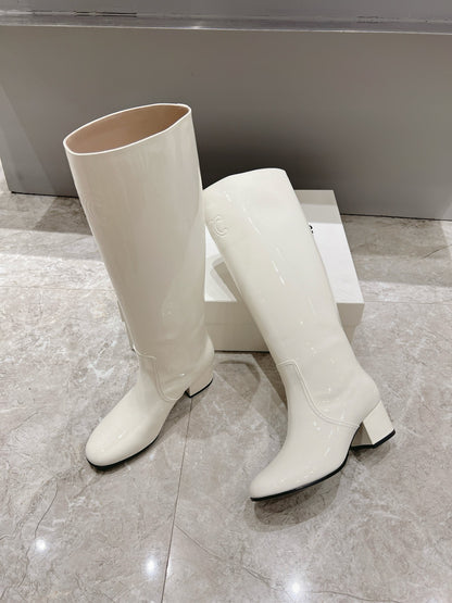 Celine Retro Chunky Heel Knee-High Boots – 24FW