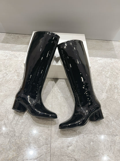 Celine Retro Chunky Heel Knee-High Boots – 24FW