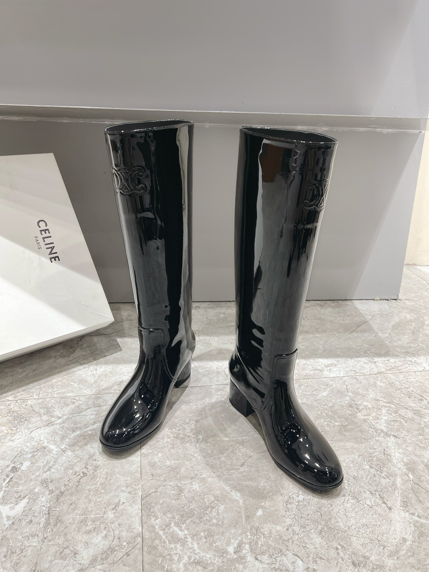 Celine Retro Chunky Heel Knee-High Boots – 24FW