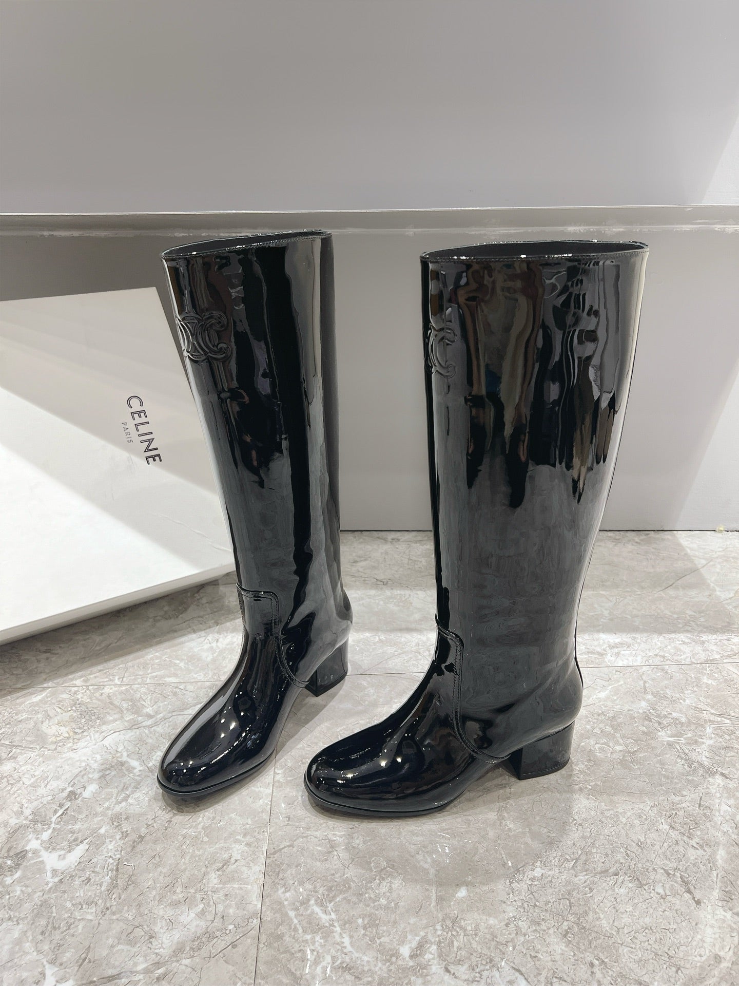 Celine Retro Chunky Heel Knee-High Boots – 24FW