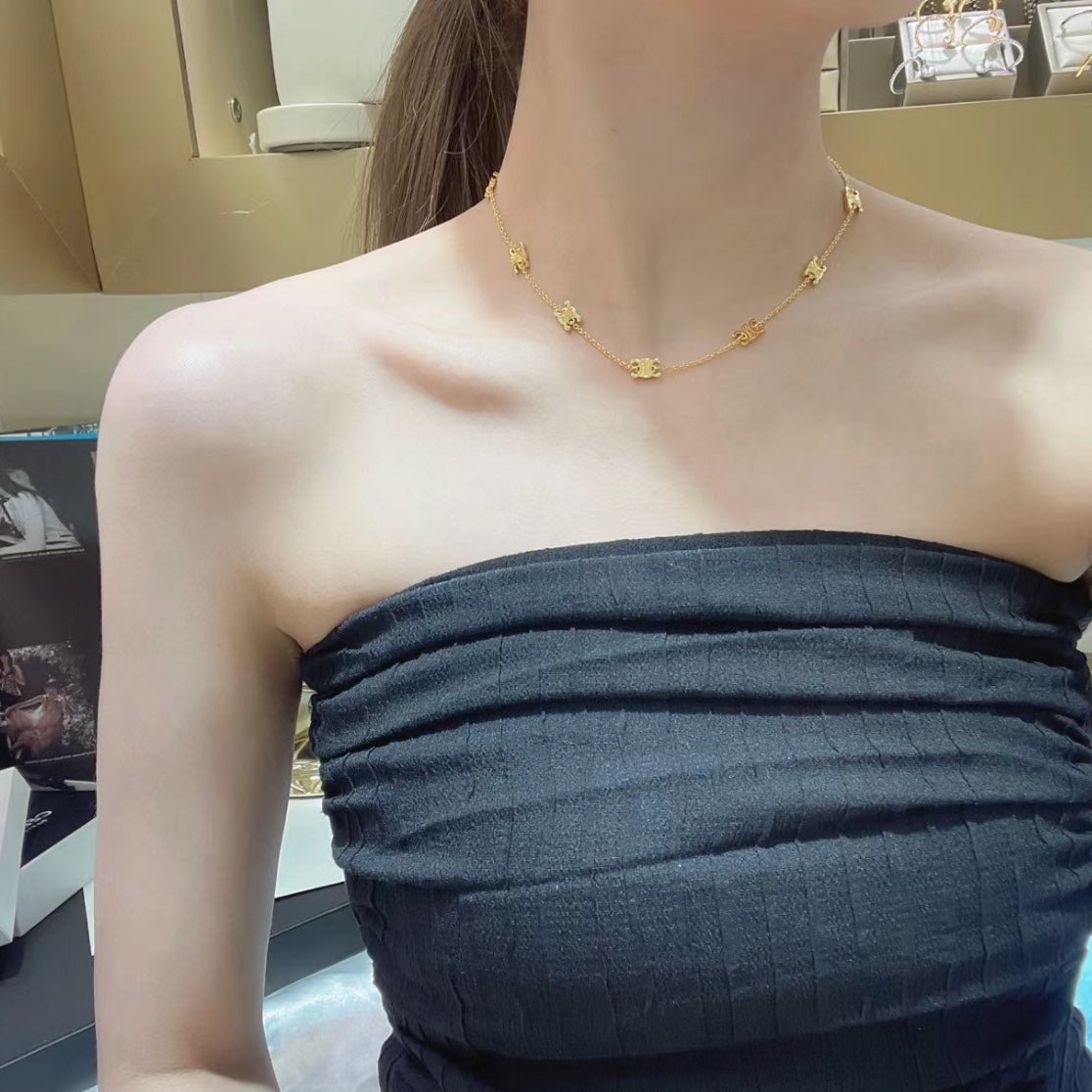 Celine Triomphe Pendant Necklace