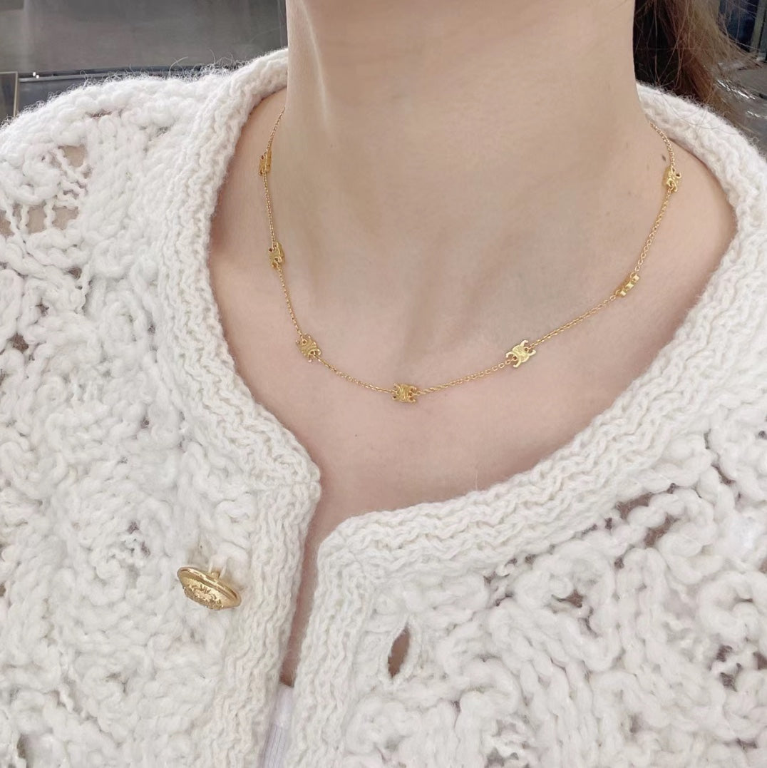 Celine Triomphe Pendant Necklace
