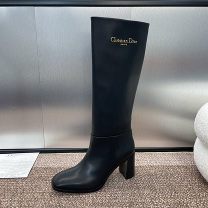 Dior D-Town Chunky Heel Knee-High Boots – 2024 Autumn/Winter Collection