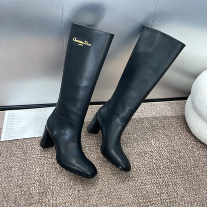 Dior D-Town Chunky Heel Knee-High Boots – 2024 Autumn/Winter Collection
