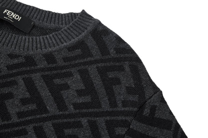 Fendi Jacquard Double F Wool Sweater