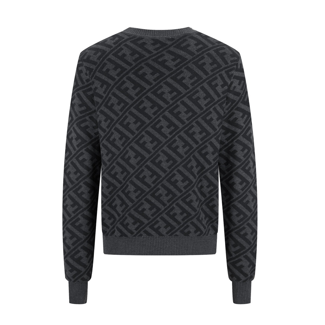 Fendi Jacquard Double F Wool Sweater