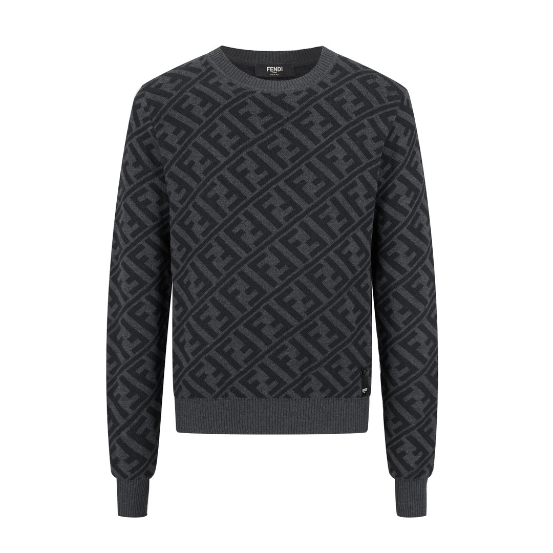 Fendi Jacquard Double F Wool Sweater