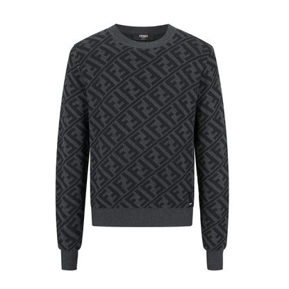 Fendi Jacquard Double F Wool Sweater