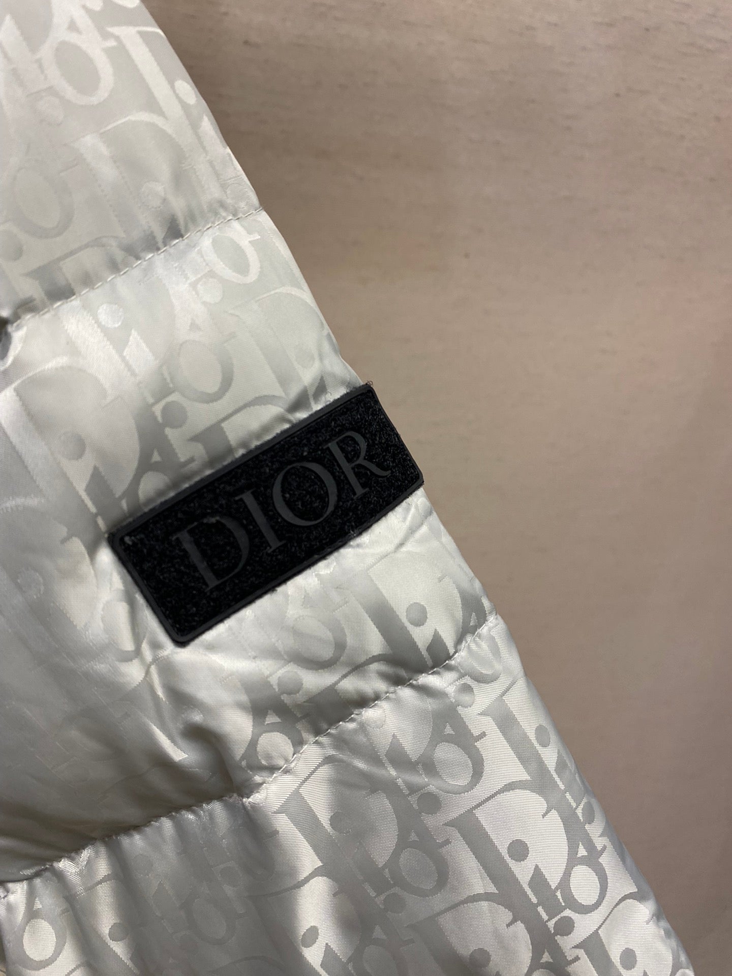 Dior Jacquard Logo Unisex Down Puffer Jacket