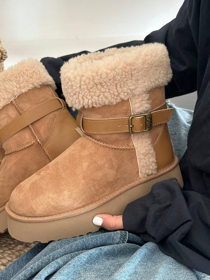 UGG Platform Shearling Ankle Boots