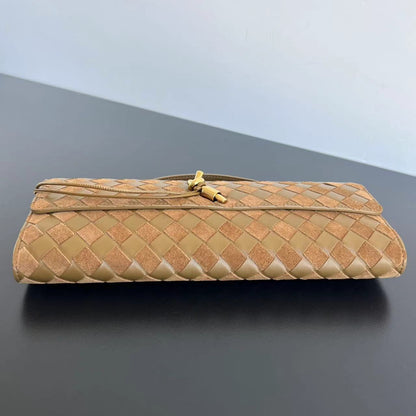 Bottega Veneta Suede Woven Clutch Bag – Autumn/Winter Collection