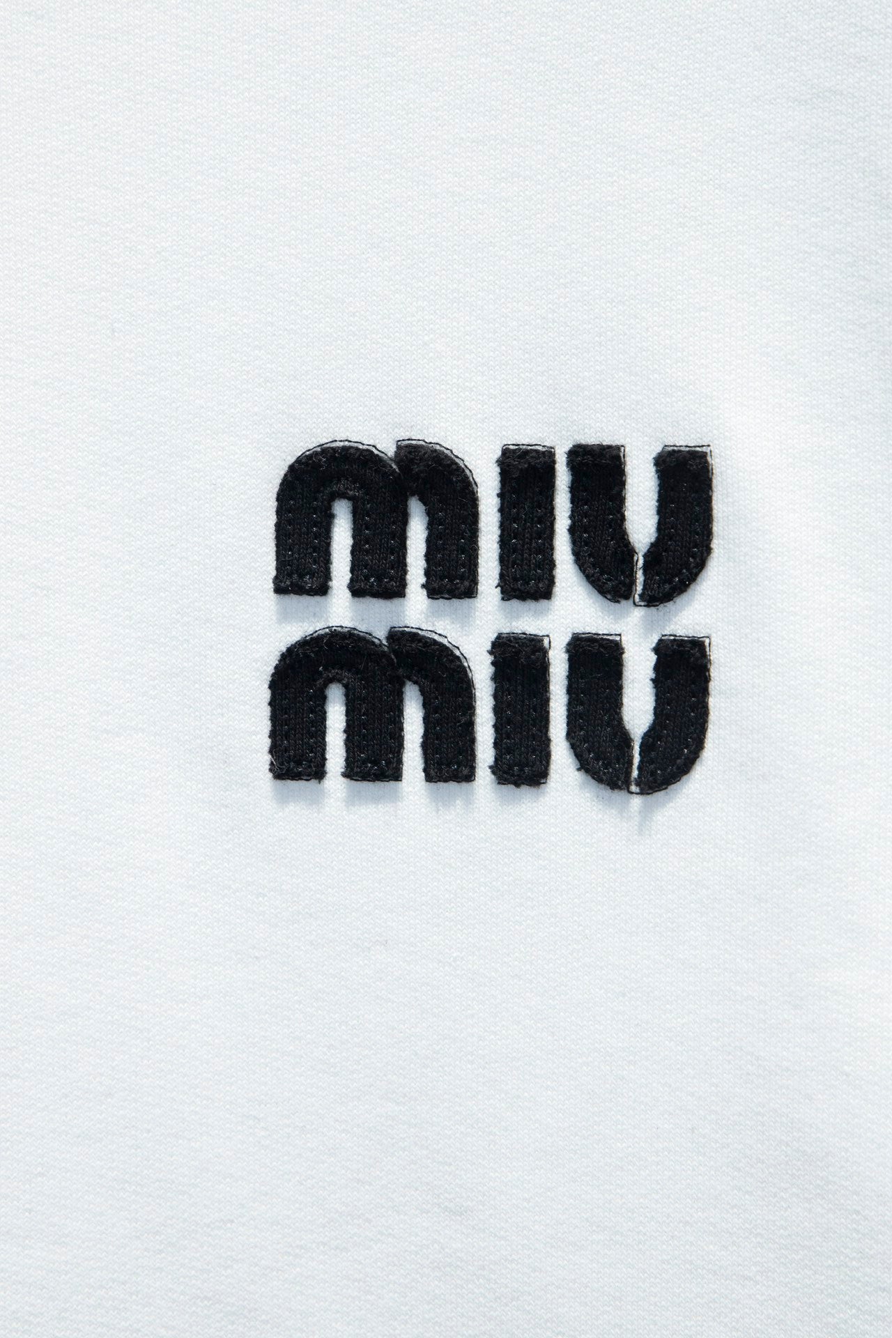 Miu Miu Embroidered Oversize Cotton Sweatshirt