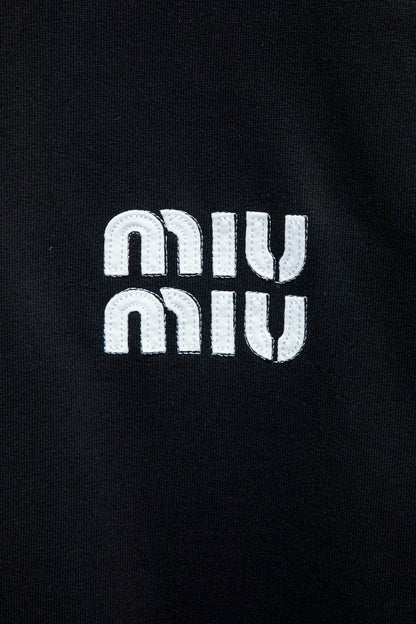 Miu Miu Embroidered Oversize Cotton Sweatshirt