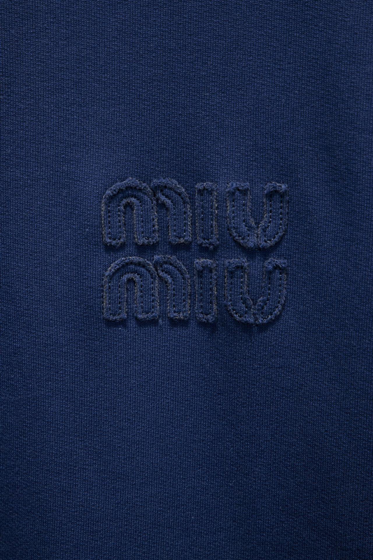 Miu Miu Embroidered Oversize Cotton Sweatshirt