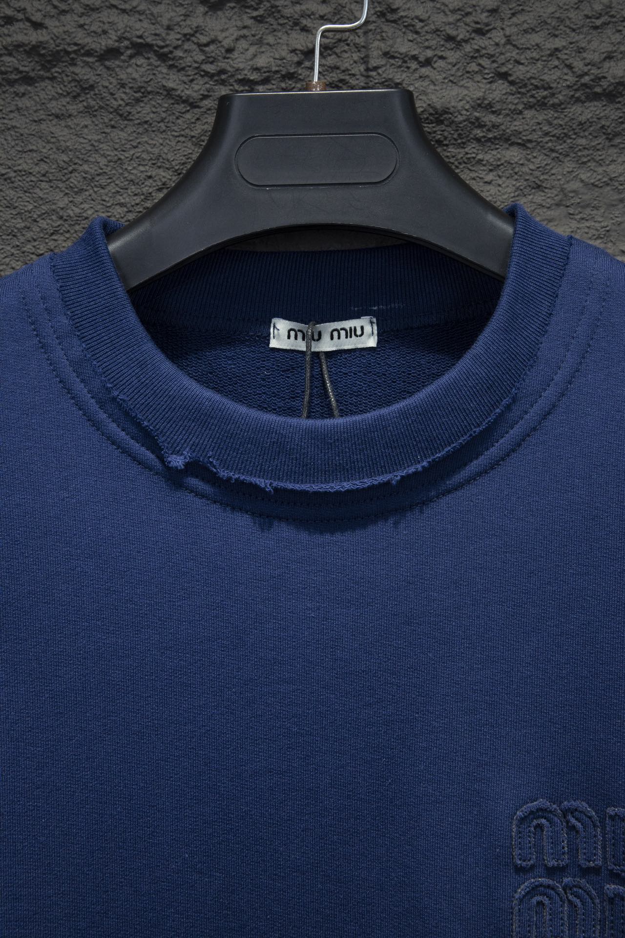 Miu Miu Embroidered Oversize Cotton Sweatshirt