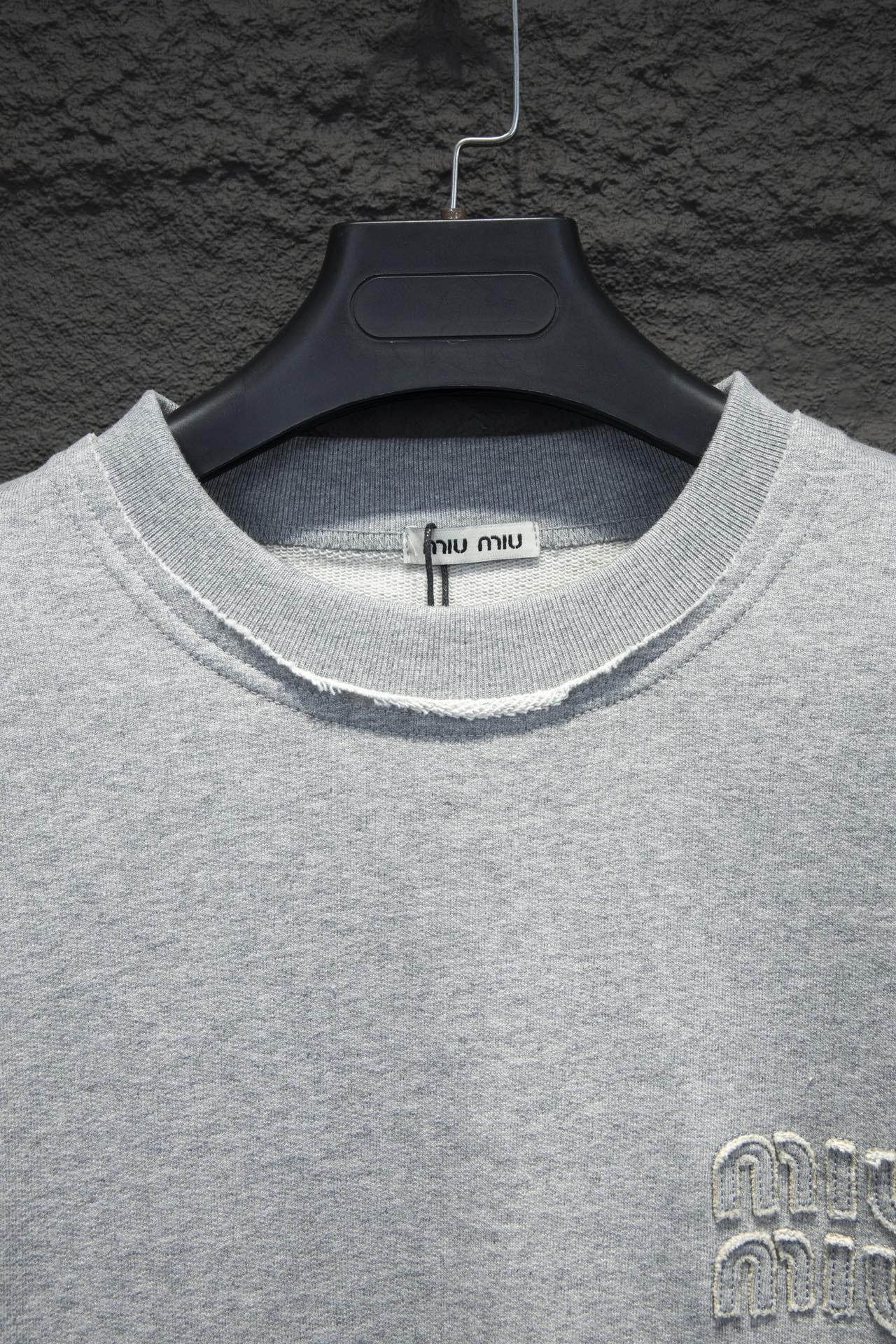 Miu Miu Embroidered Oversize Cotton Sweatshirt