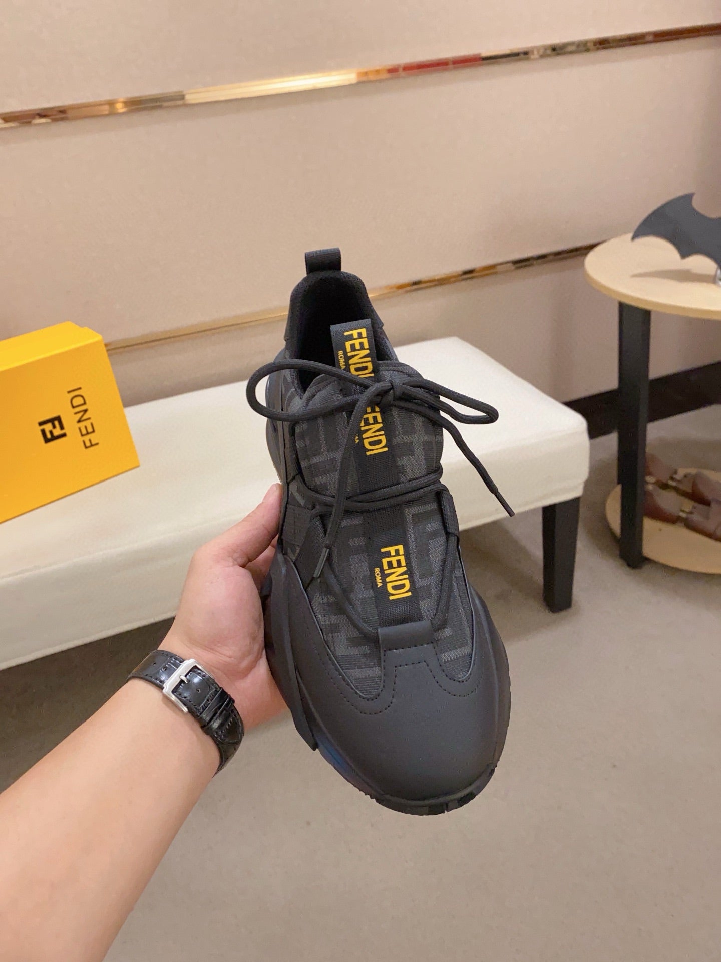 Fendi Men's Casual Leather Sneakers – 2025 Collection