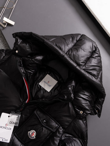 Moncler Three-Color Striped Short Down Jacket