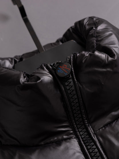 Moncler Three-Color Striped Short Down Jacket