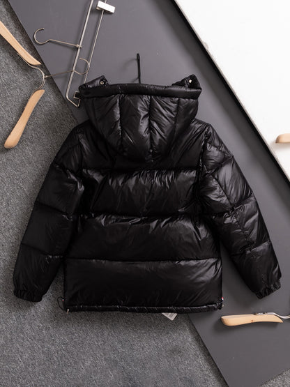 Moncler Three-Color Striped Short Down Jacket