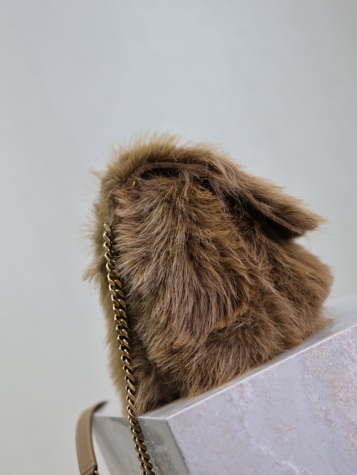 Saint Laurent Niki Rabbit Fur Shoulder Bag – Autumn/Winter Collection
