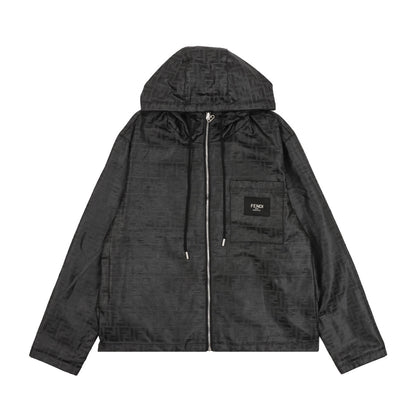 Fendi FF Monogram Full-Zip Windbreaker Jacket