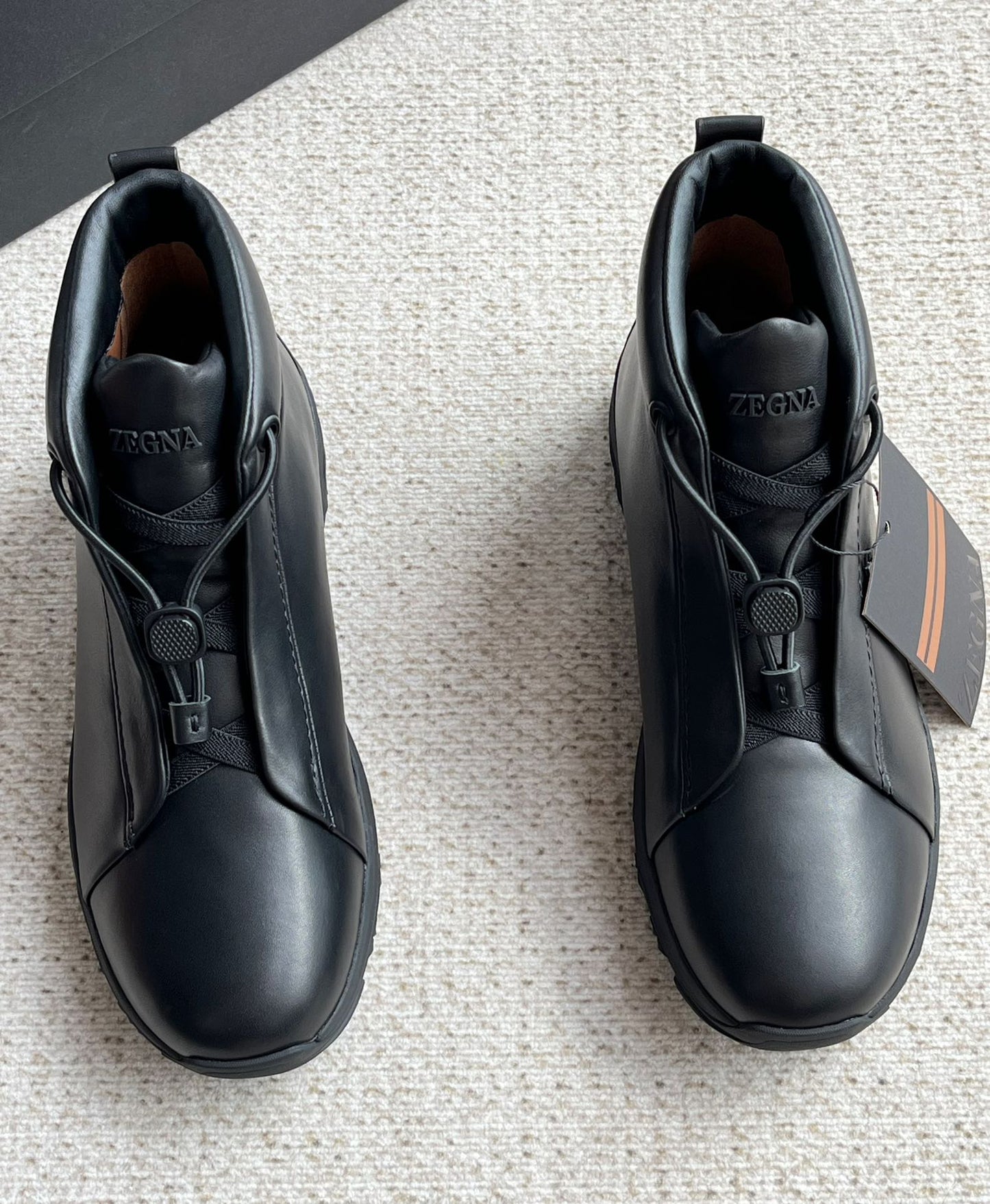 Zegna Triple Stitch Monte Suede High-Top Sneakers – 2024 Collection