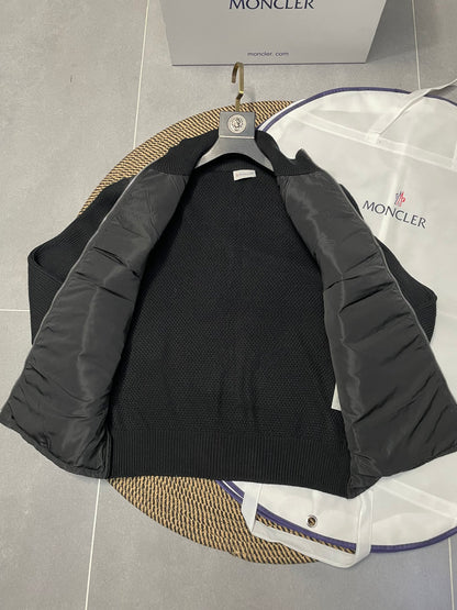 Moncler Men's Knit Down Spliced Sweater