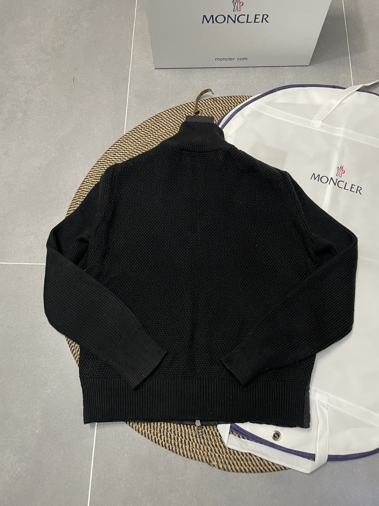 Moncler Men's Knit Down Spliced Sweater