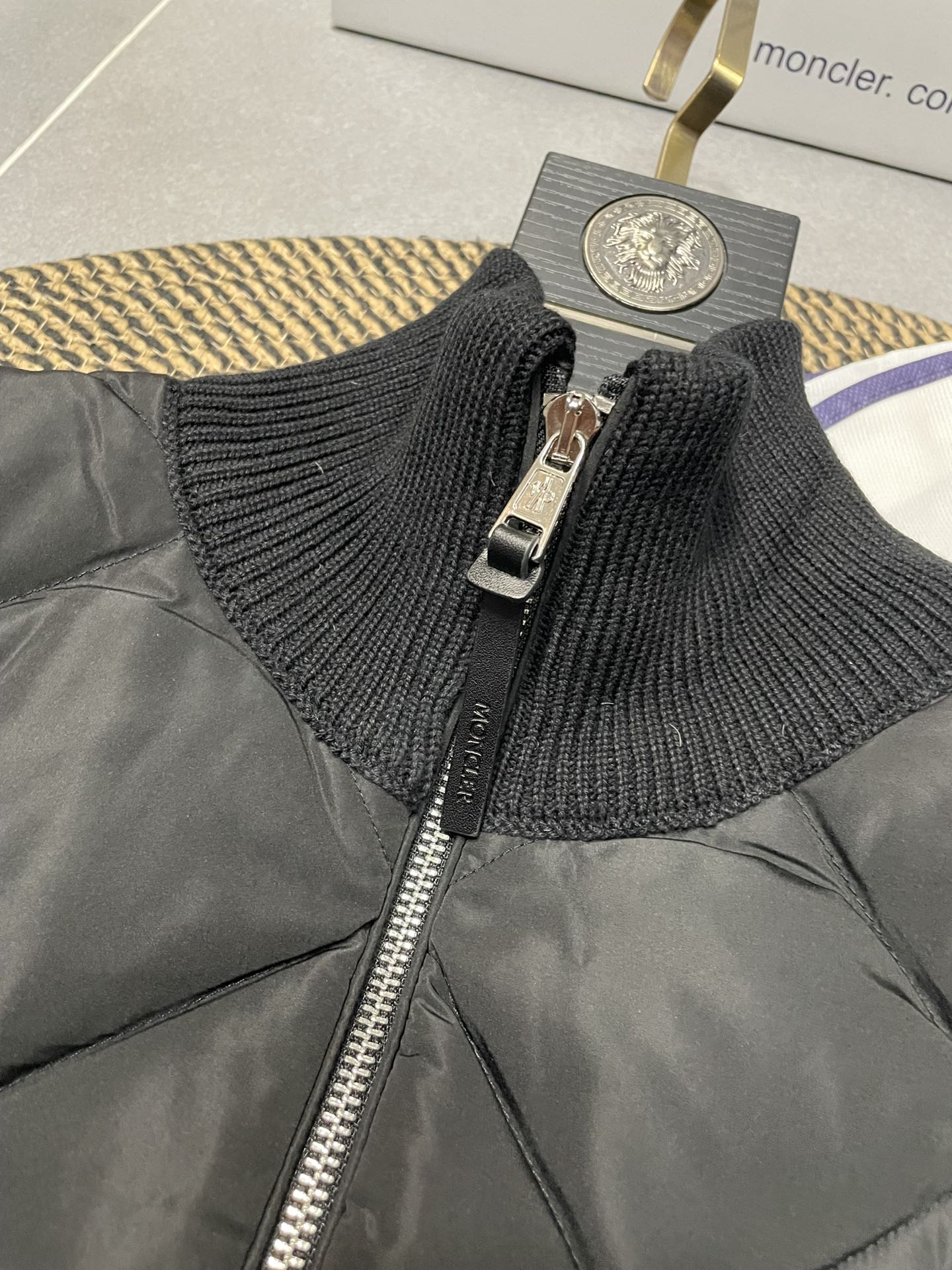 Moncler Men's Knit Down Spliced Sweater