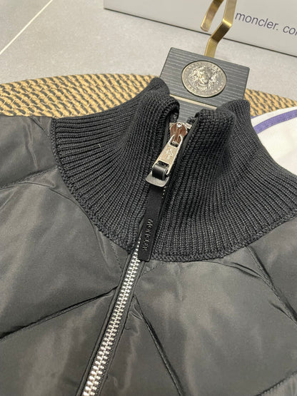 Moncler Men's Knit Down Spliced Sweater