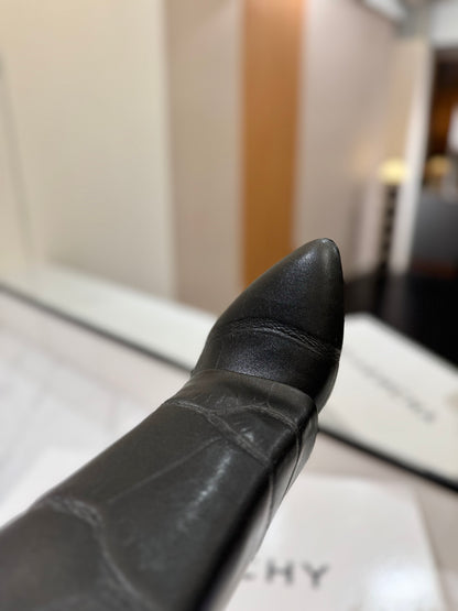 Givenchy Lock Detail Knee-High Boots – 2024 SS
