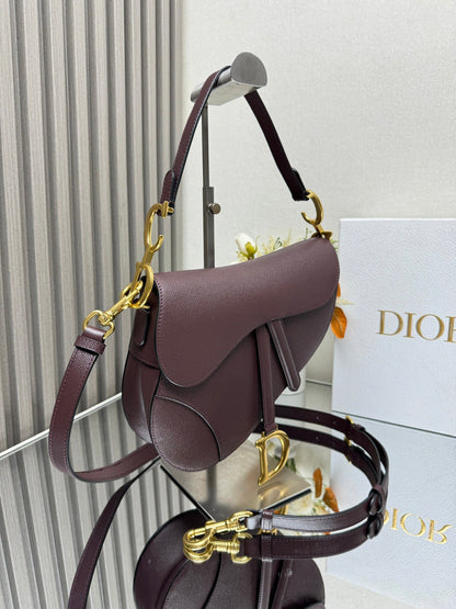 Dior Saddle Bag – Wine Red