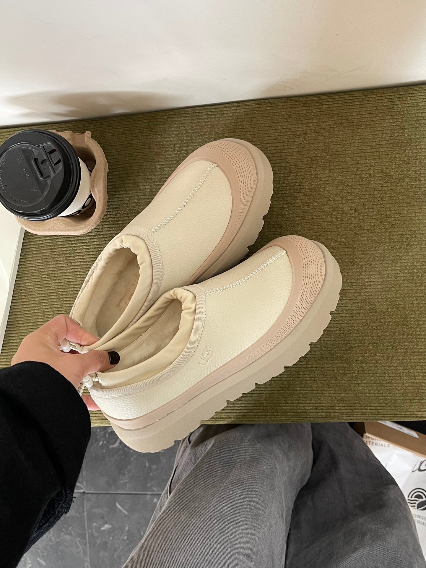 UGG Tasman Low-Top Leather Slippers