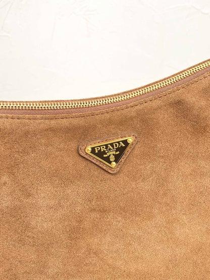 Prada Suede Shoulder Bag