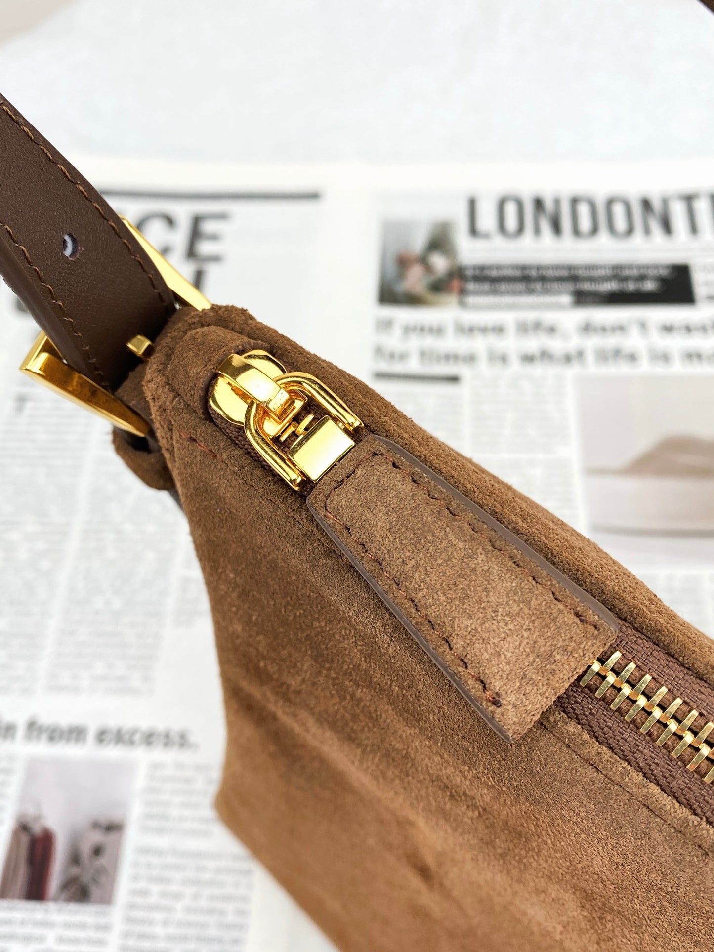 Prada Suede Shoulder Bag