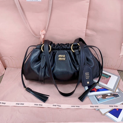 Miu Miu Tassel Drawstring Bucket Bag – New Collection