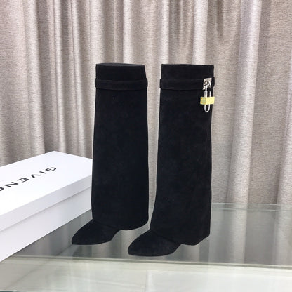 Givenchy Glossy Leather Knee-High Boots